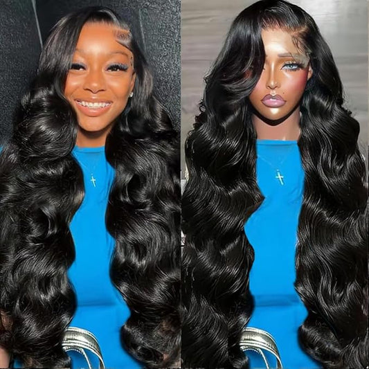 30 Inch 13x4 Body Wave Lace Front Wigs Human Hair for Women 180% Density HD Lace Front Wigs Human Hair Pre Plucked with Baby Hair Natural Hairline Brazilian Virgin Glueless Human Hair Wigs