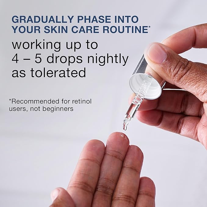 Neutrogena Rapid Wrinkle Repair Retinol Pro+ Power Facial Serum, Gentle Anti-Aging Face Serum with Pure Retinol & Nourishing Emollients, Non-Comedogenic, Paraben-Free, 1 fl. oz