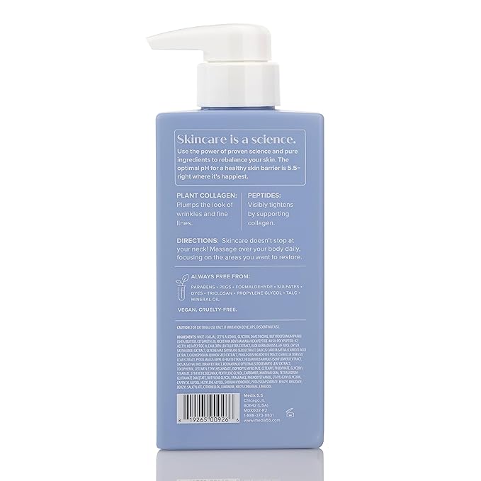 Medix 5.5 Firming Collagen Cream + Hyaluronic Acid Body Lotion 2PC Set, Anti Aging Firming Lotion & Face Moisturizer For Women, Crepey Skin, Stretch Marks, & Dry Skin, Skin Care Products, 2PC Bundle