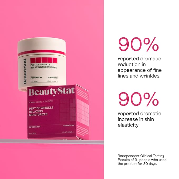 BeautyStat Cosmetics Women's Peptide Wrinkle Relaxing Moisturizer, multicoloured, 1.7 Ounce