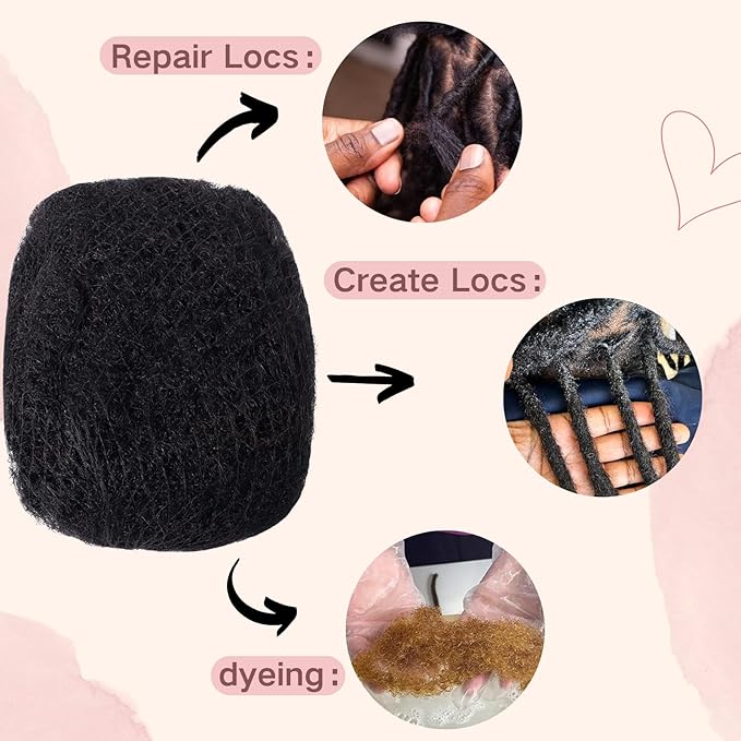 Afro Kinkys Bulk Human Hair for Dreadlock Extensions,Repair Locs, Twists and Braids, 30 Gram Each Package Afro Kinky Bulk 100% Human Hair for Locs (Blonde, 8inch)