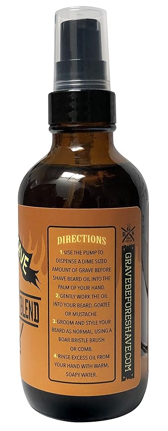 Grave Before Shave Viking Blend Beard Oil 4 oz. BIG BOTTLE
