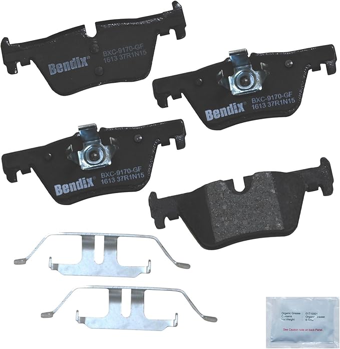 Bendix Priority1 CFC1613 Ceramic Rear Brake Pads for Select Models BMW 118i,120i,220i,228i,228i xDrive,230i,230i 318i,320i,320i 328d,328d 328i,328i GT 330e,330i,420i,Gran Coupe,428i,xDrive 430i
