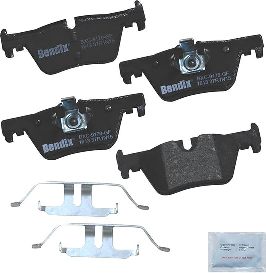 Bendix Priority1 CFC1613 Ceramic Rear Brake Pads for Select Models BMW 118i,120i,220i,228i,228i xDrive,230i,230i 318i,320i,320i 328d,328d 328i,328i GT 330e,330i,420i,Gran Coupe,428i,xDrive 430i