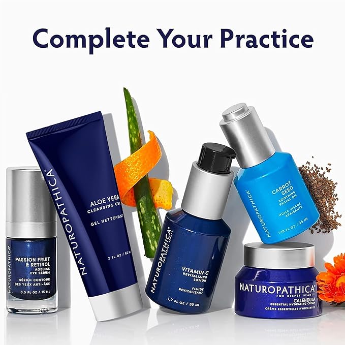 Naturopathica Aloe Vera Cleansing Gel, Facial Cleanser with Aloe Vera and Lavender, Clarifying Face Wash for Men and Women, Travel Size Face Wash, 2 fl oz