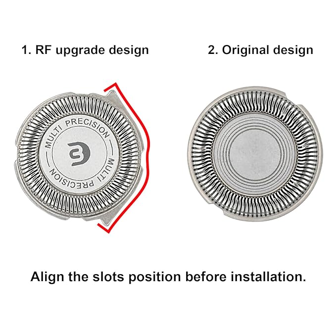 SH30 Replacement Heads for Philips Norelco Shaver Series 3000, 2000, 1000 and S1560, SH30 Blades for Philips Norelco 3900, 3600, 2400, 6 Pieces of Pack