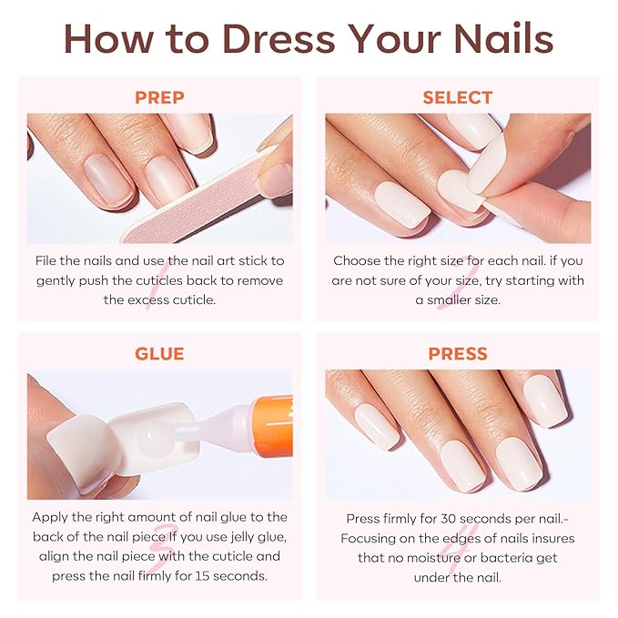 modelones Cat Eye Press on Nails, 32Pcs 16 Sizes Short Oval Fake Nails Kit Press Ons with Nail Glue, Adhesive Tabs, Nail File, Prep Pad, Manicure Stick