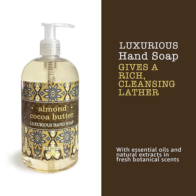 Three Piece Set: Hand & Body Lotion and Hand Soap Duo Set Enriched With Shea Butter 16 oz ea. in a Chrome Caddy Collection (Almond Cocoa Butter)