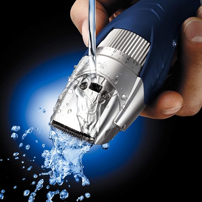 Panasonic Cordless Men's Beard Trimmer With Precision Dial, Adjustable 19 Length Setting, Rechargeable Battery, Washable - ER-GB40-S (Blue)