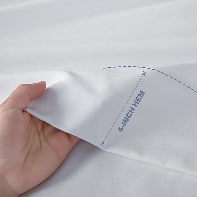 Lavisun Flat Sheets 2 Pack,Hotel Quality Flat Bed Sheets,Brushed Microfiber Bed Sheets, Bulk Sheets for Massage, Home, Dorm (White,Full)