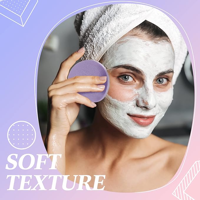 480 Count Compressed Facial Sponges Makeup Removal Round Face Wash Sponge Reusable for Cleansing Exfoliating PVA Spa Facial Pads for Women Esthetician Beauty Remover Supplies(Yellow,purple,blue,pink)