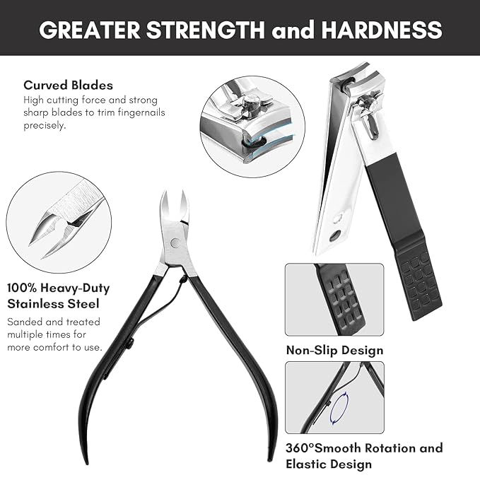 Gifts for Men, Familife Manicure Set Nail Clippers Pedicure Kit Manicure Kit Nail Clipper Set 16pcs and 13PCS Nail Kit Nail Cutter Men Grooming Kit Pedicure Set Professional Manicure Set Stainless Set