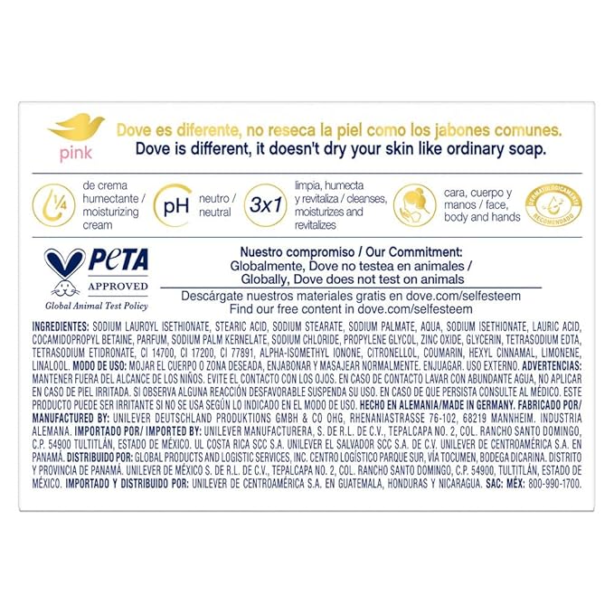 Dove Soap Pink/Rosa 4.75 Ounce / 135g, 4.75 Fl Ounce