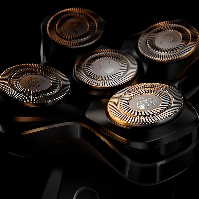 MANSCAPED® The Dome Shaver™ PRO SkinSafe® Replacement Blade Pad - Five Stainless Steel Rotary Pivoting Blades for Smooth Shave, Magnetic Attachment for Men's Head Shaver (1-Pack)