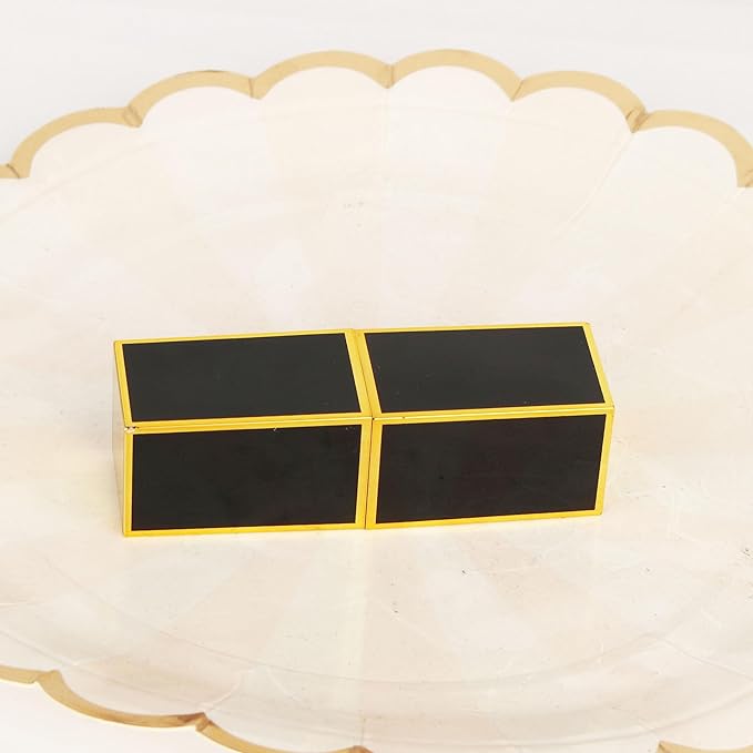 COSIDEA 20PCS Empty Plastic 12.1mm Square lipstick tubes Laser engrave Gold Black lip stick tube packing Lip blam DIY container