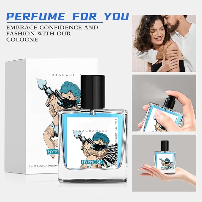 Pheromone Cologne for Men, Hypnosis 2.0 Cologne for Men, Natural Herbal Formula-Long Lasting Scent, Enhance Attraction, Pheromone Perfume, Men's Fragrances, Gift for Father, Boy Friend and Husband