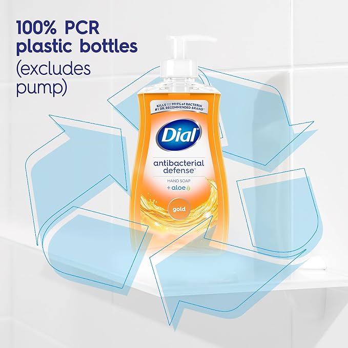 Dial Antibacterial Liquid Hand Soap, Gold, 11 fl oz (Pack of 4)