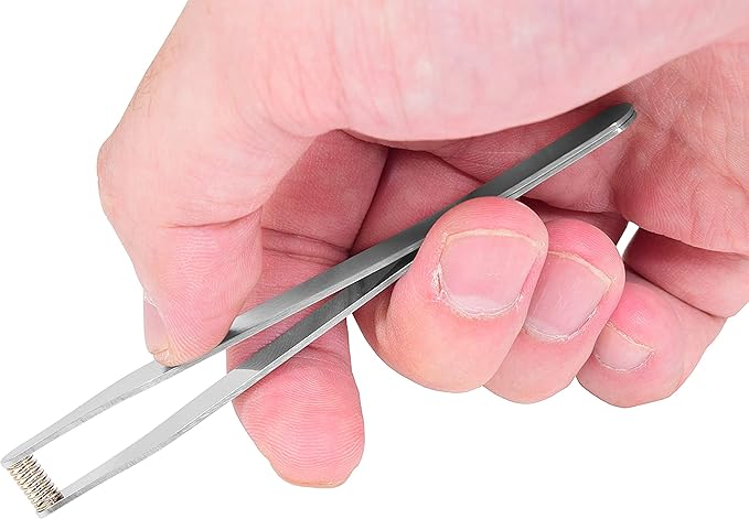 Seki Japan Ear Hair Trimmer Clipper Cutter Tweezers Shape with Spring Safe Design for Hair Removal, Japanese Stainless Steel