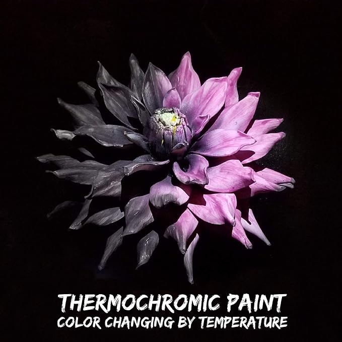 Heat Sensitive Thermochromic Color Changing Powder Pigment Multicolor Pack Changing at 77F/25C Perfect for Color Changing Slime Tumblers Science Experiments Resin Jewelry T-Shirts Shoes Nail Art