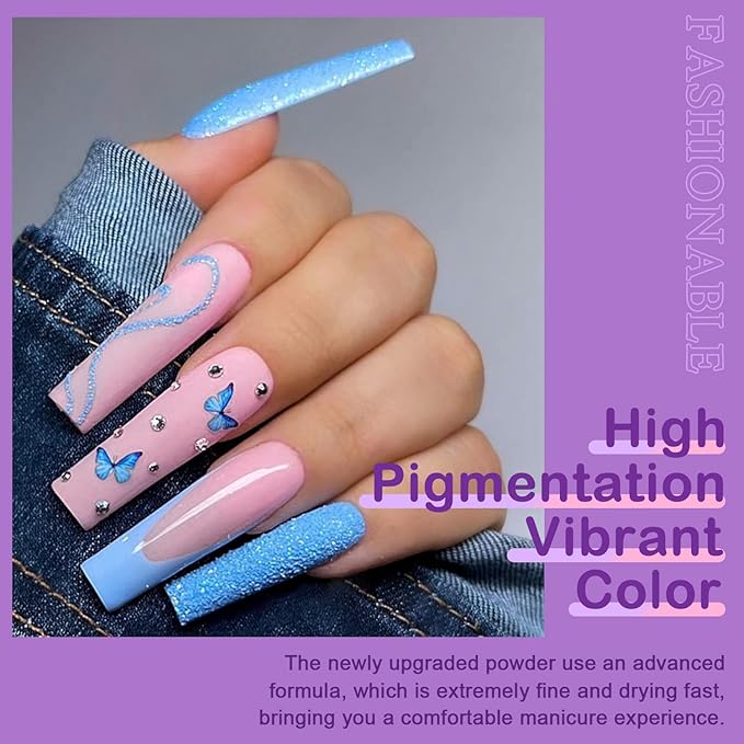 REDNEE Dip powder nail kit, with Essential Liquids Accessory Tools Dip Powder Nail Kit Starter Easy Application for Nail Art Manicure Salon Home DIY Gift Set RE18