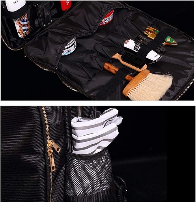 Barber Supplies Bag Organizer for Clippers and Supplies, Portable Clipper Bags and Cases for Men, Hairstylist Clipper Backpack for Barber Tools Storage Traveling Bag Case