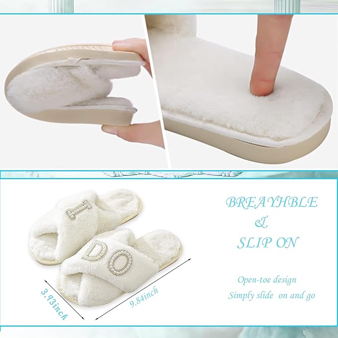 Bride To Be Gift Set - Makeup Bag, Slippers, Robe, Hair Clip - Wedding Gifts