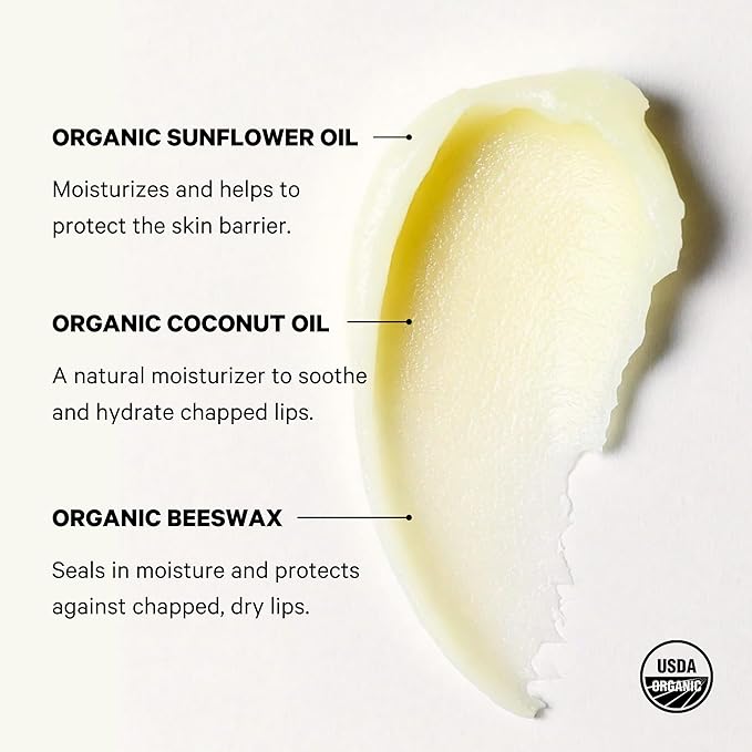 Space Camp Wellness Jumbo Lip Balm - Sweet Vanilla Organic Flavored Balm (2 Pack)