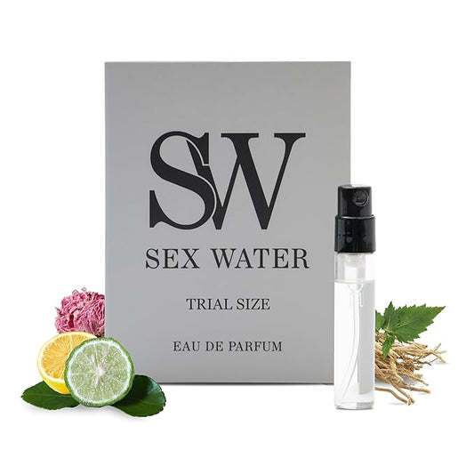 Sex Water Cologne for Men – 2 ml Travel Size Eau de Parfum Spray – Seductive Designer Summer Scent – Long Lasting, Hypoallergenic Masculine Romantic Men’s Fragrance Infused with Bergamot, Amber & Musk