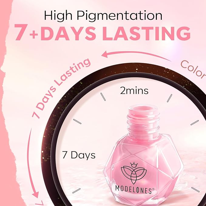 modelones Jelly Nail Polish, Summer 6 Colors Sheer Nude Pink Milky White Neutral Nude Nail polish Set Long Lasting Quick Dry Transparent Manicure DIY Nail Art Salon Home Gift for Women Girl