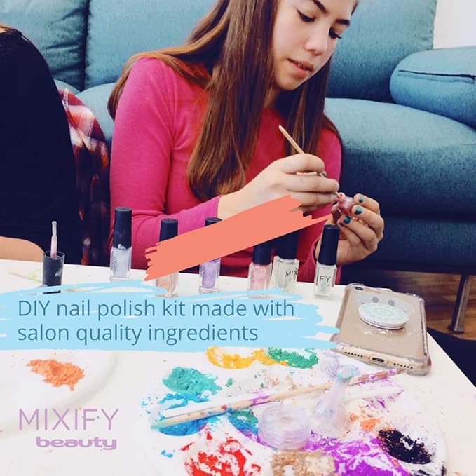Make your own Nail Polish Kit, Limited Edition Tin, Fun Gift for Girls