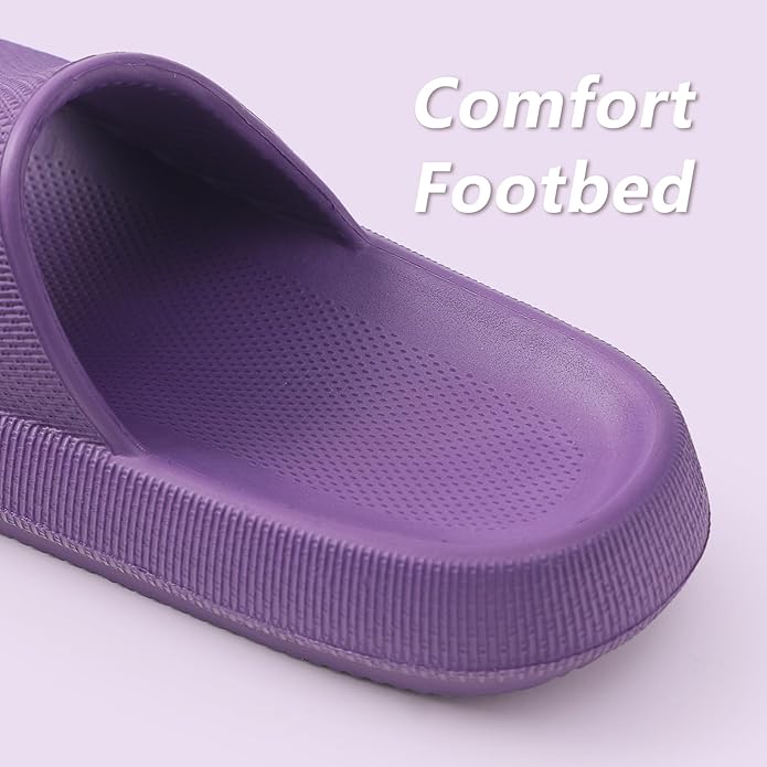 Menore Slippers for Women and Men Quick Drying, Parent-Child EVA Open Toe Soft Slippers, Non-Slip Soft Shower Spa Bath Pool Gym Beach House Sandals for Indoor & Outdoor