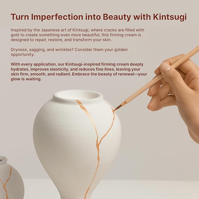 Kintsugi Firming Cream – Vegan Korean Skincare for Hydration, Wrinkle Care, and Firming | Peptides, Centella & Hyaluronic Acid for Radiant Skin