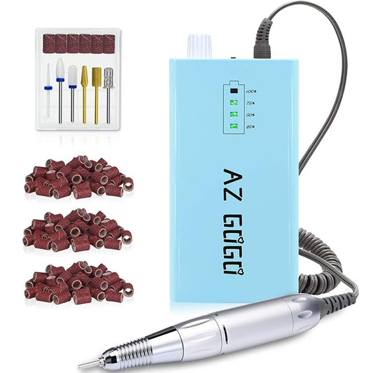 30000RPM Portable Nail Drill Machine with Professional Ceramic Nail Drill Bits