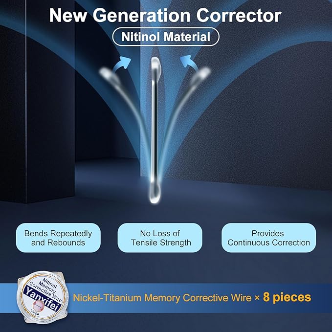 Nitinol Ingrown Toenail Corrector,at Home Ingrown Toenail Treatment,Curved Toenail Straightener,Ingrown Toe Nail Relief，Ingrown Toenail Removal Kit (11/16 In,13/16 In)