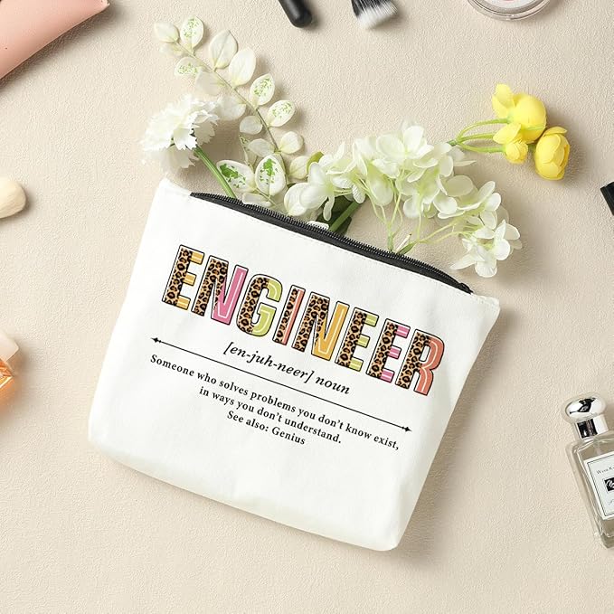 Engineer Accessories Stuff - Makeup Bag Cosmetic Bag for Engineer Student, Engineering Accessories, Birthday Graduation Gifts for Women Female Her Boss Coworker Friend
