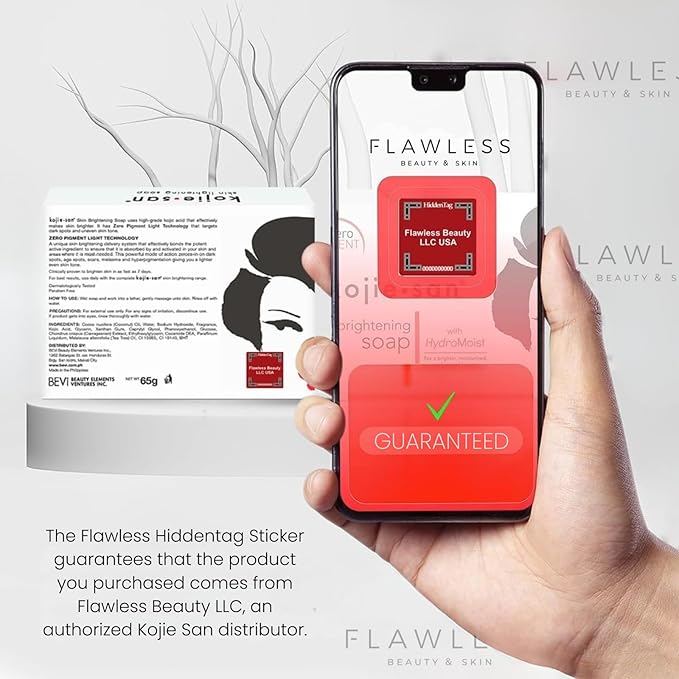 Kojie San Dream White Soap - Skin Brightening Kojic Acid Soap with Collagen, Elastin & Coconut Oil - 135g x 2 Bars