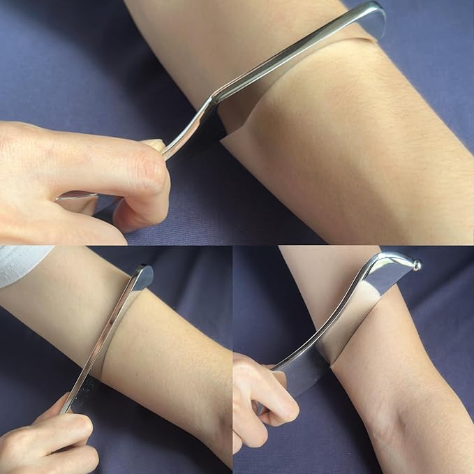 Scar Tissue Scraper Body Muscle Massage IASTM Tool Physical Therapy Stainless Steel Gua Sha Massage Therapist Gift Set for Neck, Back & Legs