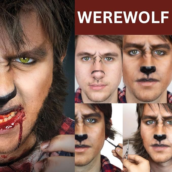 Mehron Makeup Premium Character Kits| Makeup Kits for Halloween & Cosplay| Made in the USA | Complete Kit | Includes all Tools & Instructions on How to Create the Look | (Werewolf)