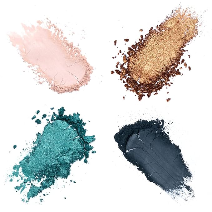 Kandi Koated Throwing Shades Eyeshadow Quads [Blue Lagoon] Mini Eye Shadow Palette Kandi Burruss | Richly Pigmented, Paraben-Free, Cruelty-Free Pigments | Beauty & Makeup
