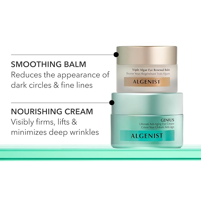Algenist GENIUS Ultimate Anti-Aging Eye Cream - Firming Under Eye Cream with Collagen + Microalgae Oil - Helps to Visibly Plump, Smooth and Restore Radiance To Delicate Eye Area (15ml)