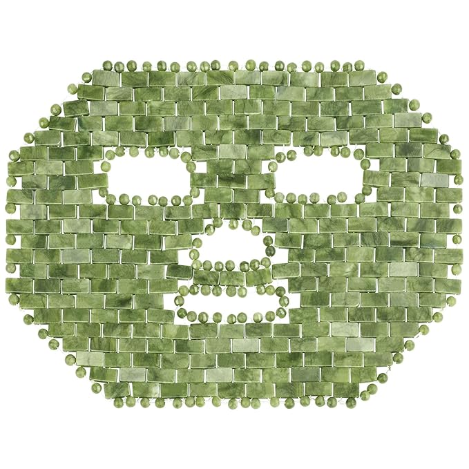 gemshan Jade Mask,100% Natural Stone Facial Mask for SPA Skincare Beauty Tools for Puffy Eyes Dark Circles