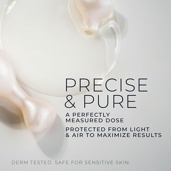 RoC Retinol Correxion Anti-Aging Wrinkle Night Serum, Daily Line Smoothing Skin Care Treatment for Fine Lines, Post-Acne Scars, 30 Individual Capsules, Unscented, 0.35 Fl Oz