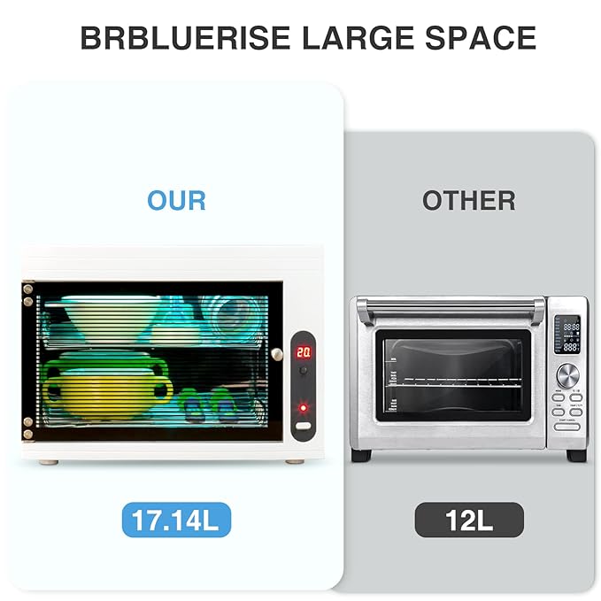 Nail Tool Cleaning Machine 17.14L Big Capacity UV Sanitizer Cabinet Salon Equipment for Spa Beauty Home Metal Tools