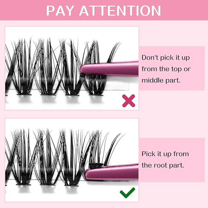 280 Pcs Individual Lashes, Lash Clusters 12-14-16-18 Mixed Cluster Lashes that Look Like Eyelash Extensions 30D+40D Mixed DIY Lash Extension Self Application At Home (30D+40D-D-12-18mix)