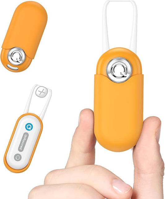 C1S Reusable Flosser Set, Auto-Restringing Flosser with Replaceable Floss Capsule, Multi-Hygiene, Portable Travel Floss, Recyclable Zero Waste, Unflavored(Twilight Orange)