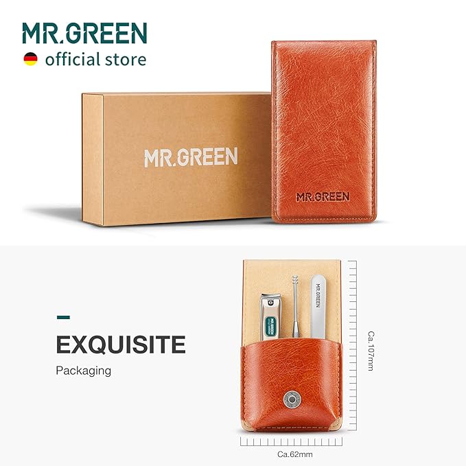 MR.GREEN Portable Manicure Sets Pedicure kits Stainless Steel Nail Clippers Tool Travel Grooming Case Nail Scissors Gift Box (Mr-6101)