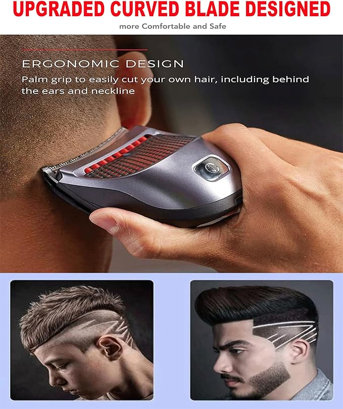 Shortcut Hair Clippers Self-Haircut Kit for Men, Shortcut Self Grooming Haircut Kit with 9 Limited Combs, USB Rechargeable Cordless Electric Hair Trimmer Professional Hair Cutting Machine