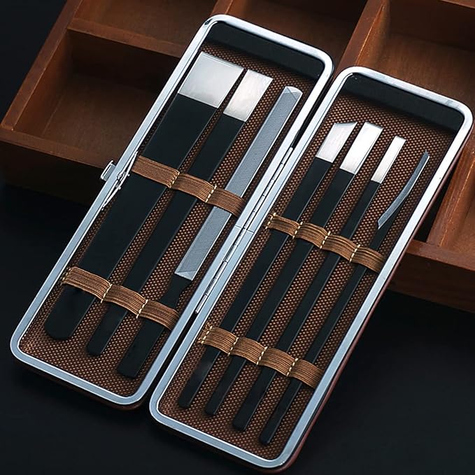 7 Pcs Pedicure Knife for Ingrown Nails,Decorative Foot Knives for Ingrown Callus Shaver Feet Nail Correction Pliers Scissors Corn Remover with Storage Bag