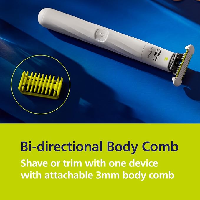 Philips Norelco OneBlade Intimate Pubic and Personal Body Groomer, QP1924/70 + Philips Norelco OneBlade Intimate SkinProtect Replacement Blade 2 pack, QP229/80