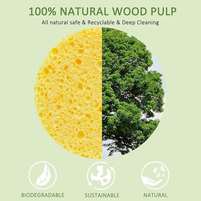 Beieverluck 300 Count Compressed Facial Sponges for Cleansing Natural Cellulose Disposable Face Sponge Spa Sponge for Face Cleansing Exfoliating Makeup or Mask Removal, Yellow